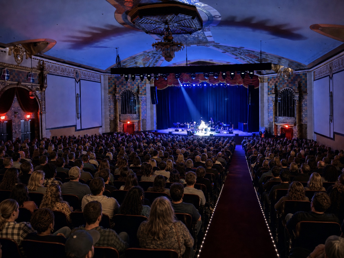 A sold-out audience fills the restored Lansdowne Theater on reopening night, August 22, 2025