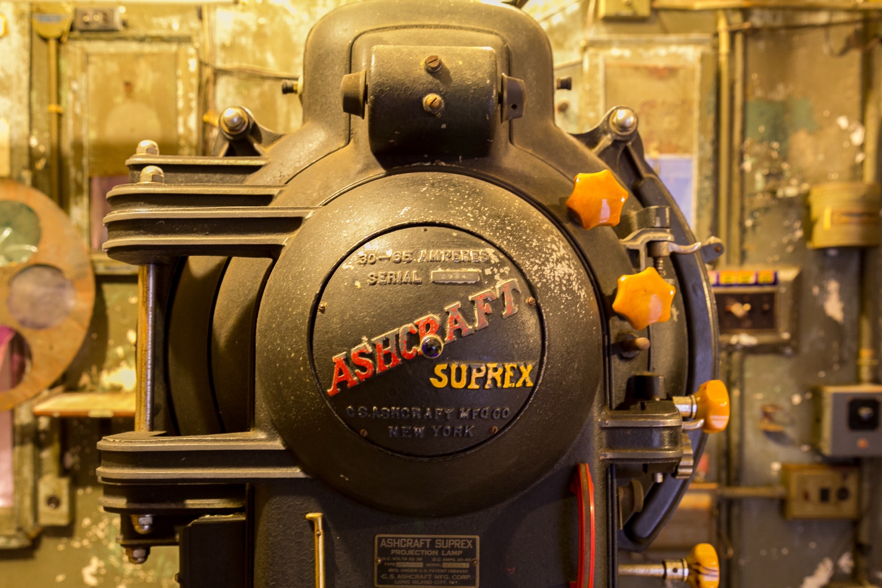 The original Ashcraft Suprex carbon-arc projector. Photo by Dave Bentley